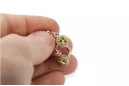 Vintage Earrings Yellow Peridot 14K Rose gold cec003r